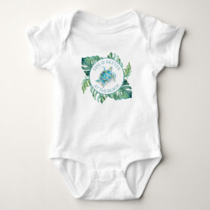 Body Para Bebê Body Infantil de Bebê Tartaruga Marinha Luau Tropi