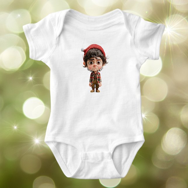 Body Para Bebê Body Infantil de Natal do Elfo de Dia Difícil (Criador carregado)