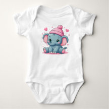 Body Infantil Elefante Bebê Fofo