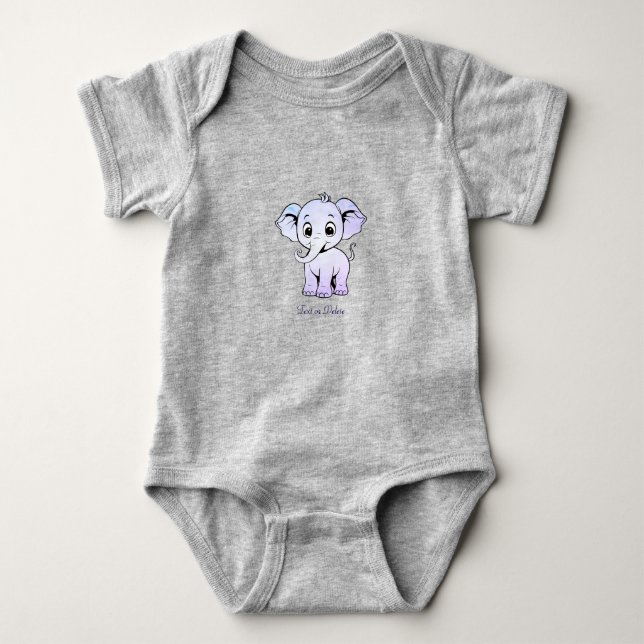 Body Para Bebê Body Infantil Elefante Fofo Bebê (Frente)