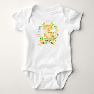 Body Para Bebê Body Infantil Nome Personalizado Mãe e Bebê Raposa