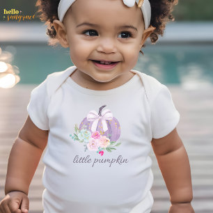 Body Para Bebê Body Lavanda Pequena Abóbora Outono Bebê