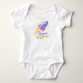Body Para Bebê Body Macacão de Bebê Foguete Explorador Espacial