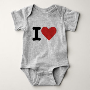 Body Para Bebê Body Minimalista Bebê Coração I Love Clássico