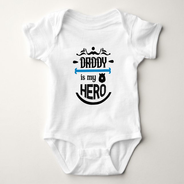 Body Para Bebê Body Papai é Meu Herói Bebê (Frente)