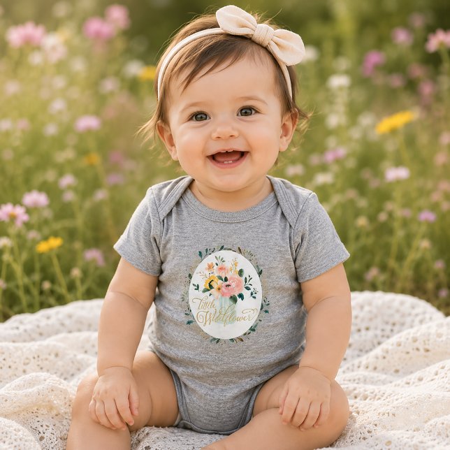 Body Para Bebê Body Pequena Flor Selvagem Bebê (Little Wildflower)