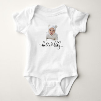 Body Para Bebê Body Personalizado com Foto do Bebê Bem-Vindo