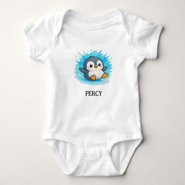 Body Para Bebê Body Personalizado de Bebê – Roupa com Nome Percy  (Frente)