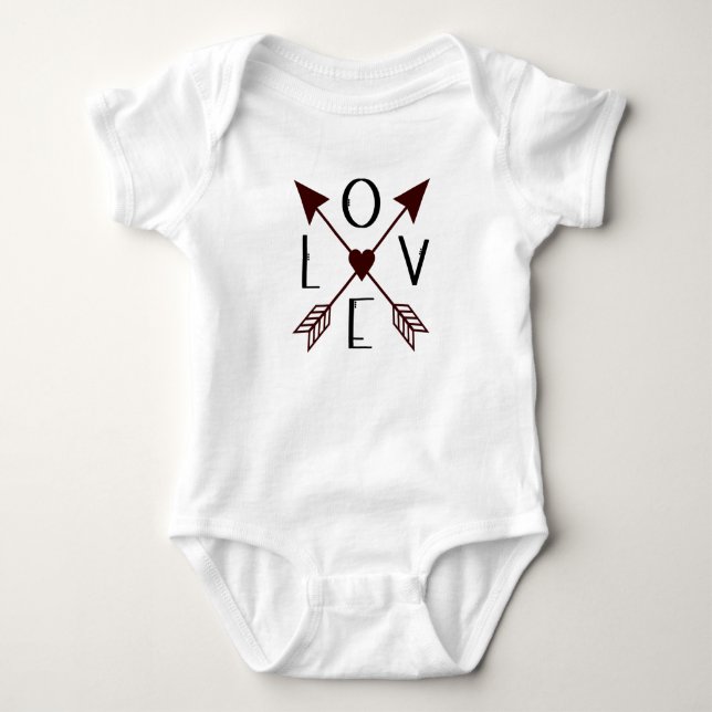 Body Para Bebê Body Suit de Bebê Love with Arrows (Frente)