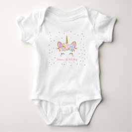Body Para Bebê Bodysuit bonito do bebê do unicórnio um primeiro