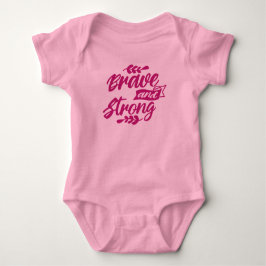 Body Para Bebê Bodysuit Corajoso e Forte para Bebê – Inspirador