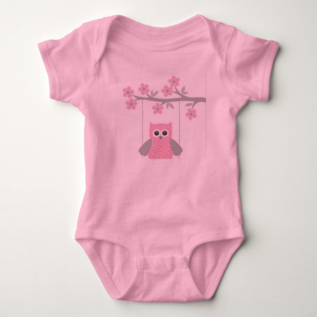 Body Para Bebê Bodysuit/coruja do tutu do bebê (Frente)