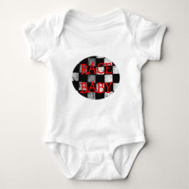 Body Para Bebê Bodysuit customizável da bandeira Checkered do