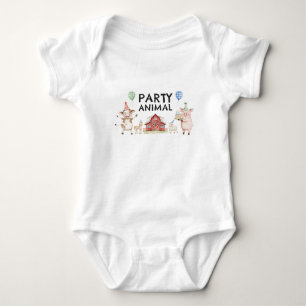 Body Para Bebê Bodysuit de Animais da Fazenda para Festa de Anive
