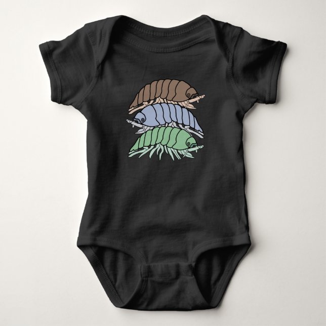 Body Para Bebê Bodysuit de Bebê - 3 Bicho-de-conta (vívido) (Frente)