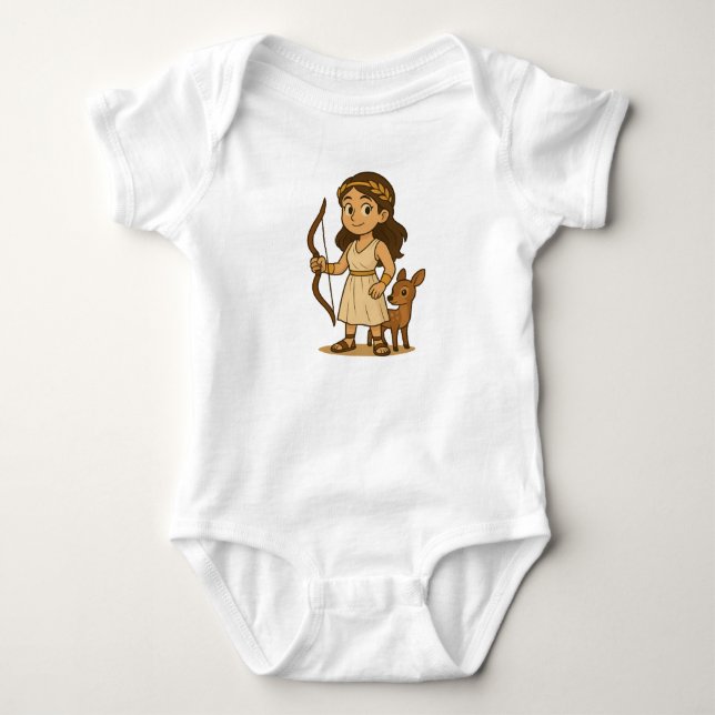 Body Para Bebê Bodysuit de Bebê Artemis de Desenho Animado Fofo | (Frente)