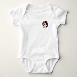 Body Para Bebê 🐰 Bodysuit de Bebê com Pequeno Coelho Rosa