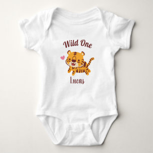 Body Para Bebê Bodysuit de bebê engraçado do Tigre Fofo, Selvagem