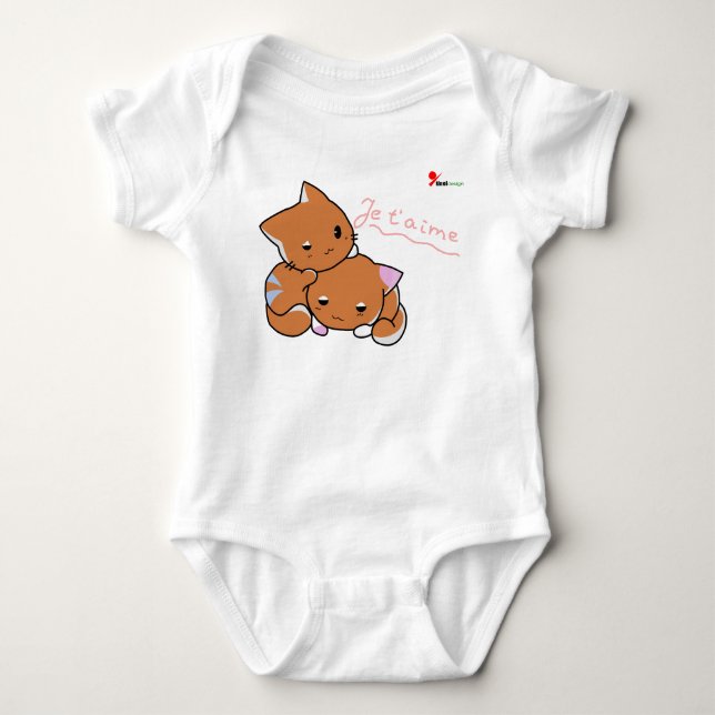 Body Para Bebê Bodysuit de Bebê Gatinho Perfeitamente Fofo (Frente)