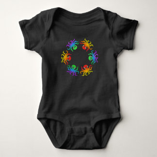 Body Para Bebê Bodysuit de Bebê - Polvo Gradiente (vívido)