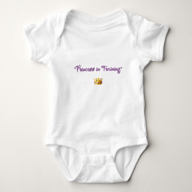 Body Para Bebê Bodysuit de Bebê Princesa em Treinamento (Frente)