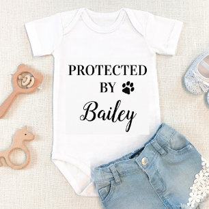 Body Para Bebê Bodysuit de Bebê Protegido Personalizado por Cacho