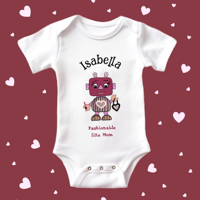 Body Para Bebê Bodysuit de bebê robô fashion (Criador carregado)