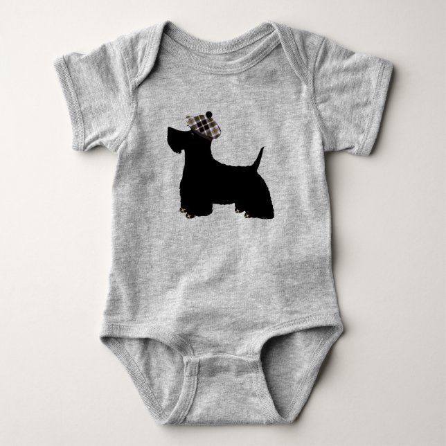 Body Para Bebê Bodysuit de Bebê Scottish Terrier (Frente)