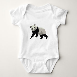 Body Para Bebê Bodysuit de Jersey Infantil com Ilustração de Pand