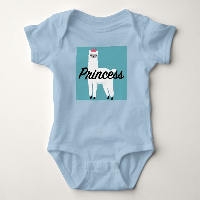 Body Para Bebê Bodysuit de Jersey Infantil - Design Princesa Lham (Frente)