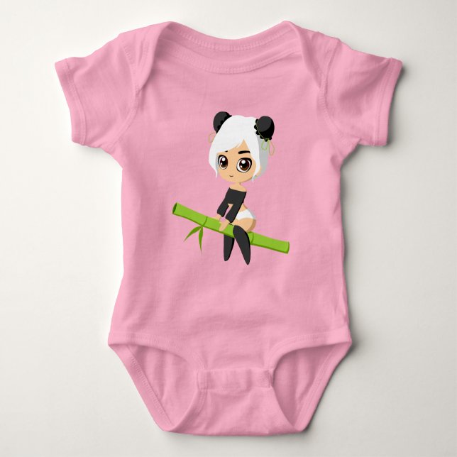 Body Para Bebê Bodysuit de Jersey para Bebê com Design Fofo de Pa (Frente)