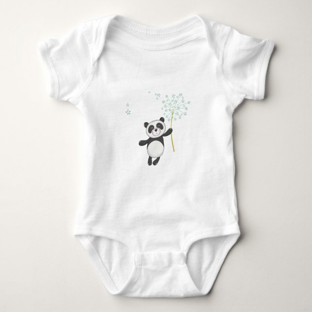 Body Para Bebê Bodysuit de Jersey para Bebê com Ilustração de Pan (Frente)