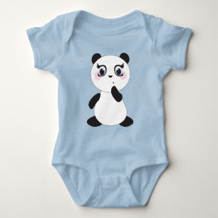 Body Para Bebê Bodysuit de Jersey para Bebê com Ilustração de Pan