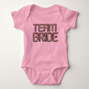 Body Para Bebê Bodysuit de Jersey para Bebê da Equipe da Noiva El