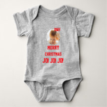Bodysuit de Jersey personalizado de Natal para Beb