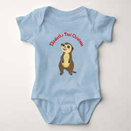 Body Para Bebê Bodysuit de Natal do Meu Primeiro Bebê com Suricat