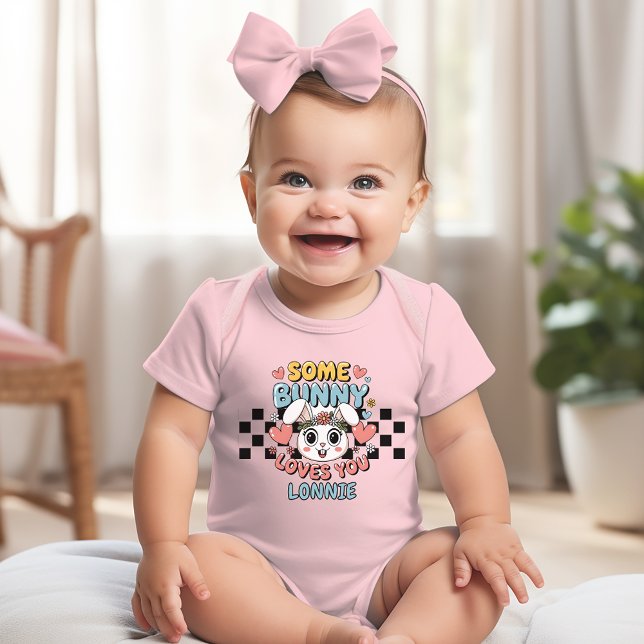 Body Para Bebê Bodysuit de Páscoa: Coelhinho te Ama (Criador carregado)