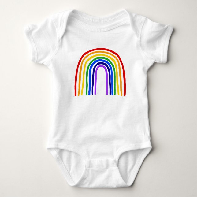 Body Para Bebê Bodysuit do bebê do arco-íris (Frente)
