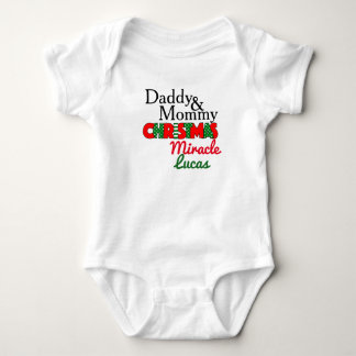 Body Para Bebê Bodysuit do bebê do milagre do Natal do pai & das