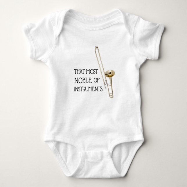 Body Para Bebê Bodysuit do bebê do Trombone (Frente)