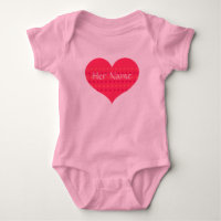 Bodysuit do bebê do tutu com o coração cor-de-rosa