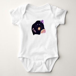 Body Para Bebê Bodysuit do jérsei da toupeira, branco