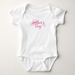 Body Para Bebê Bodysuit feliz elegante da caligrafia   do dia das