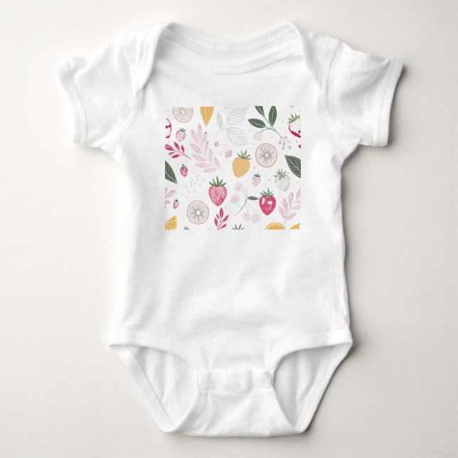 Body Para Bebê “Bodysuit Floral Fofo para Bebê” (Frente)