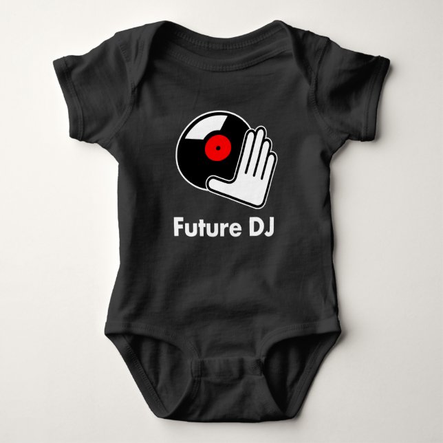 Body Para Bebê Bodysuit futuro do bebê do DJ (Frente)