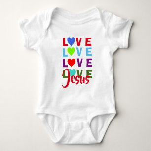 Body Para Bebê Bodysuit infantil do Creeper de Jesus do amor