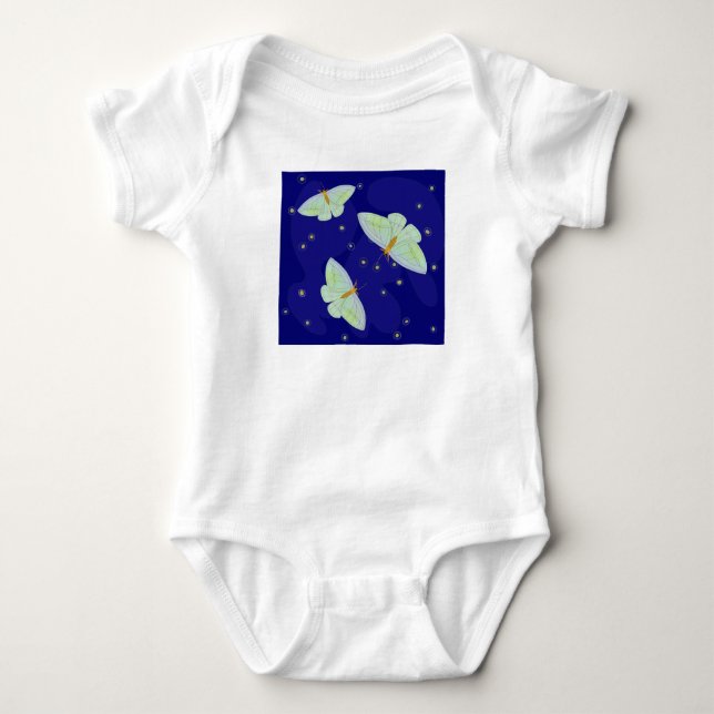 Body Para Bebê Bodysuit Moth Sky Baby (Frente)