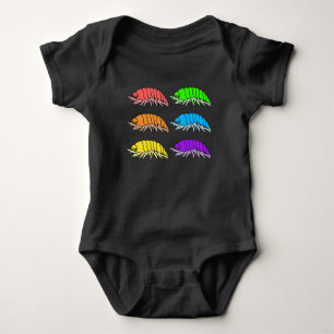 Body Para Bebê Bodysuit para Bebê - Bicho-de-conta Arco-íris (vív