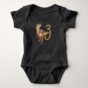 Body Para Bebê Bodysuit para bebê de 3 anos de idade dinossauro