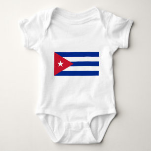 Body Para Bebê Bodysuit patriótico do bebê com bandeira Cuba